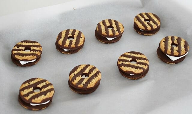 Fudge Stripes Cookie S'mores