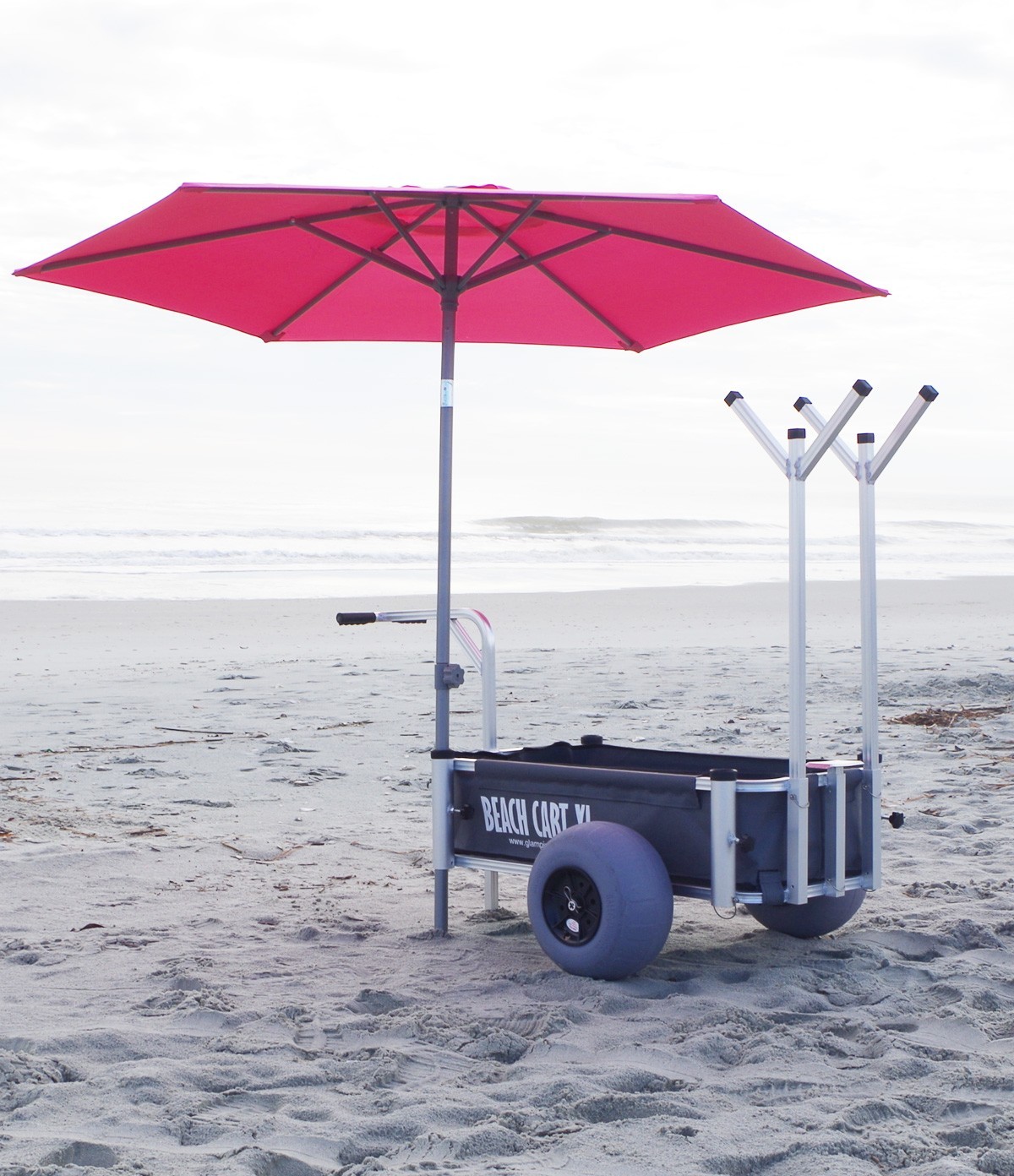 beach cart with umbrella