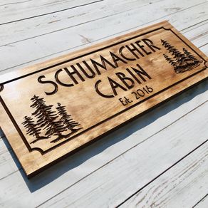wooden plate sign