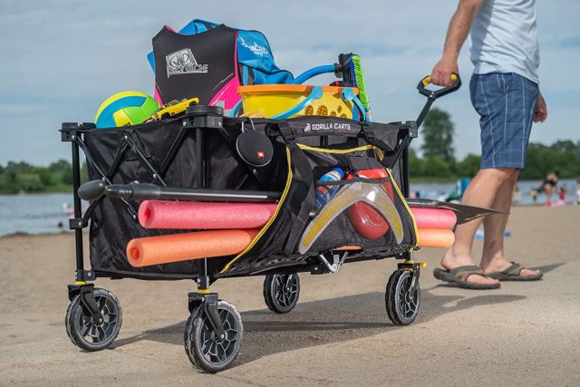 New Lightweight Wheelez Mini Folding Beach Cart 