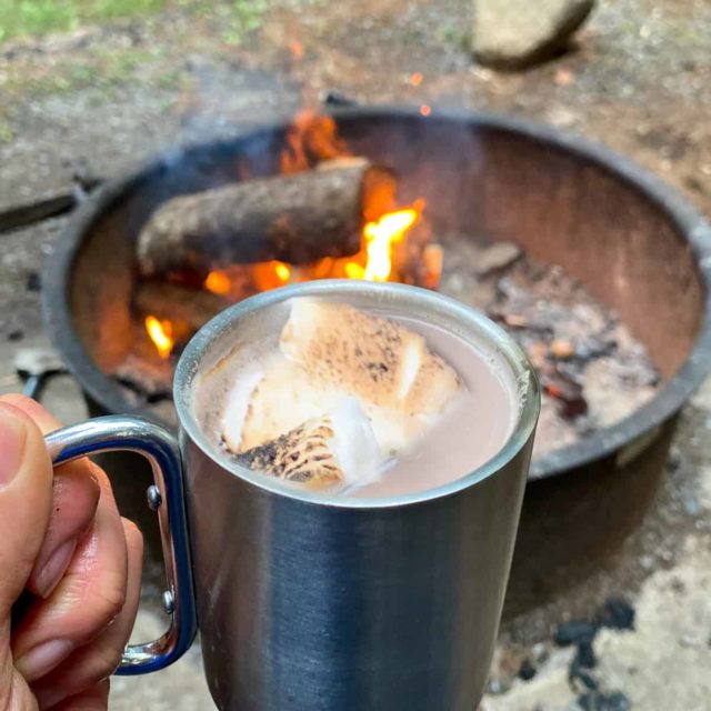 winter camping recipe hot chocolate