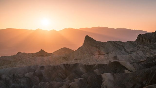 death valley camp in the winter