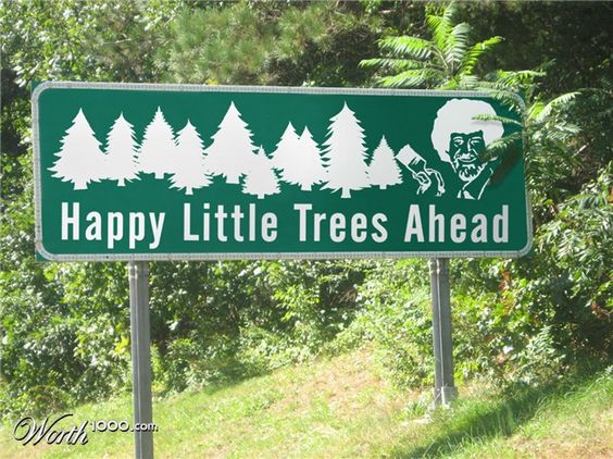 bob ross fun camp sign