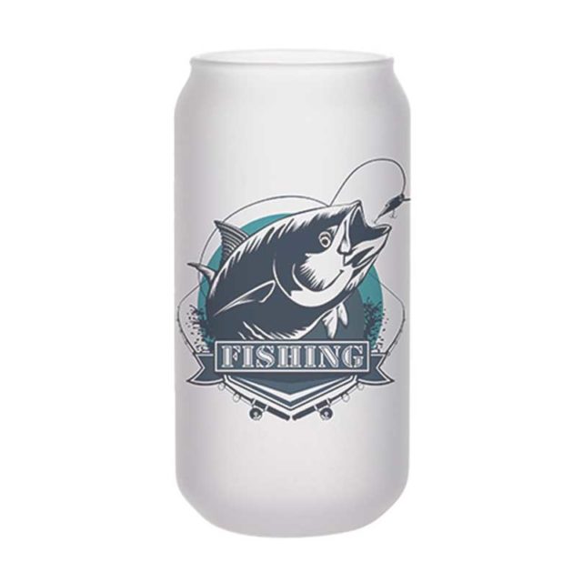 Customized Frosted Beer Can Glass