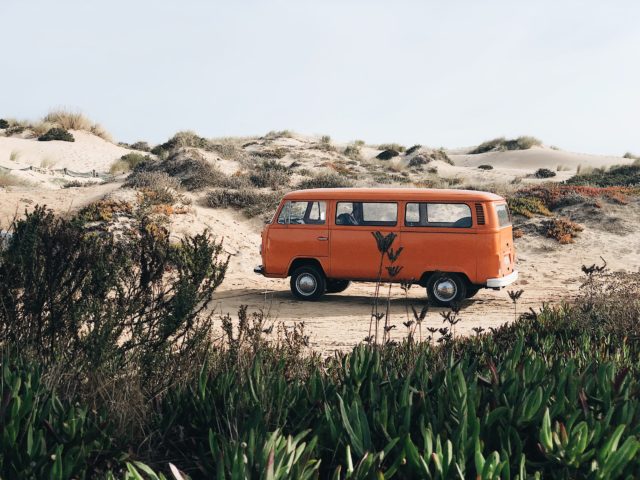 RV camper in wilderness