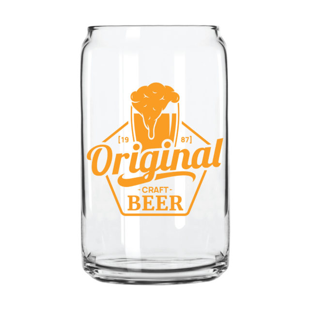 frosted beer can glass graphic