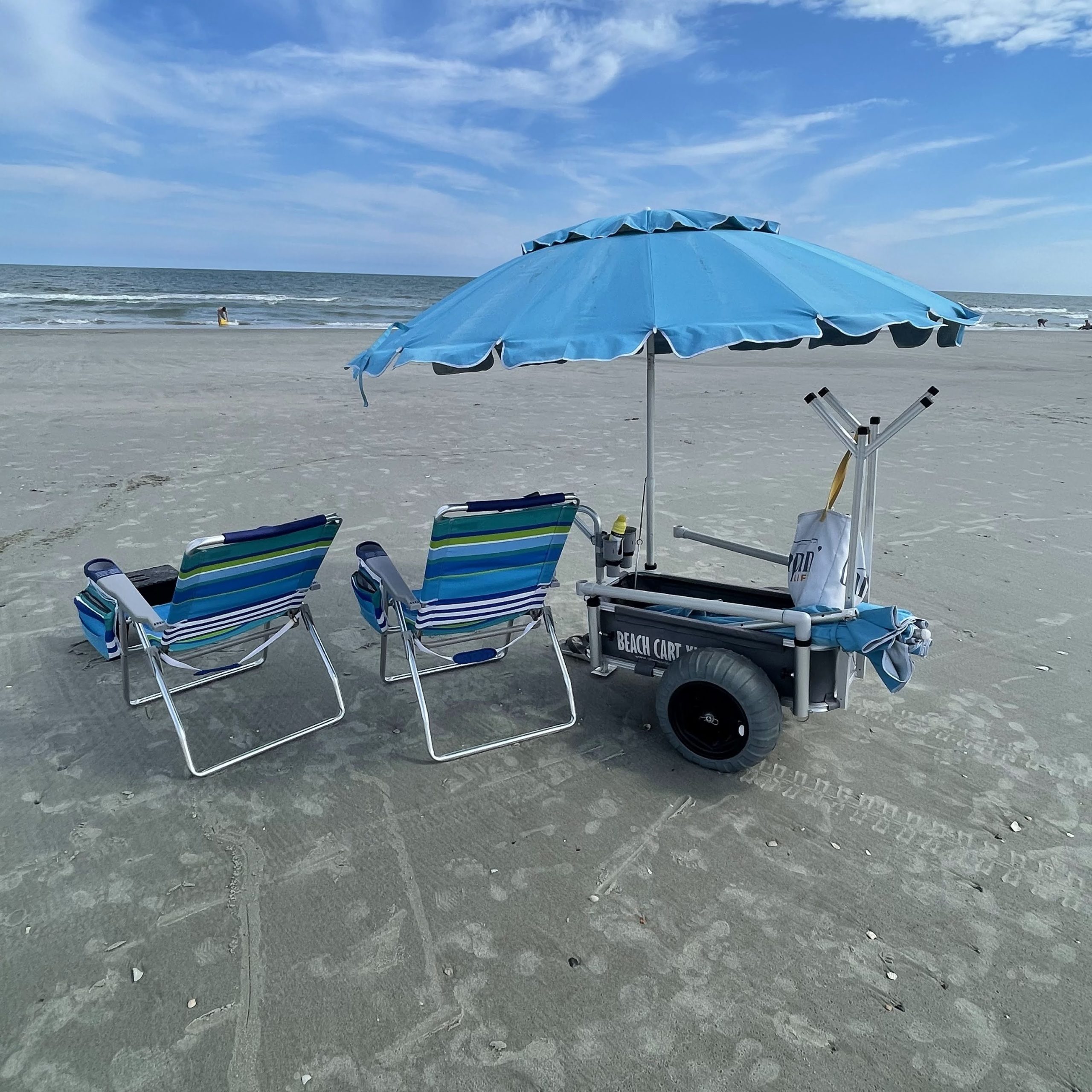 Best Beach Carts 2021 - Balloon Wheels - Built-in Umbrella - Chair