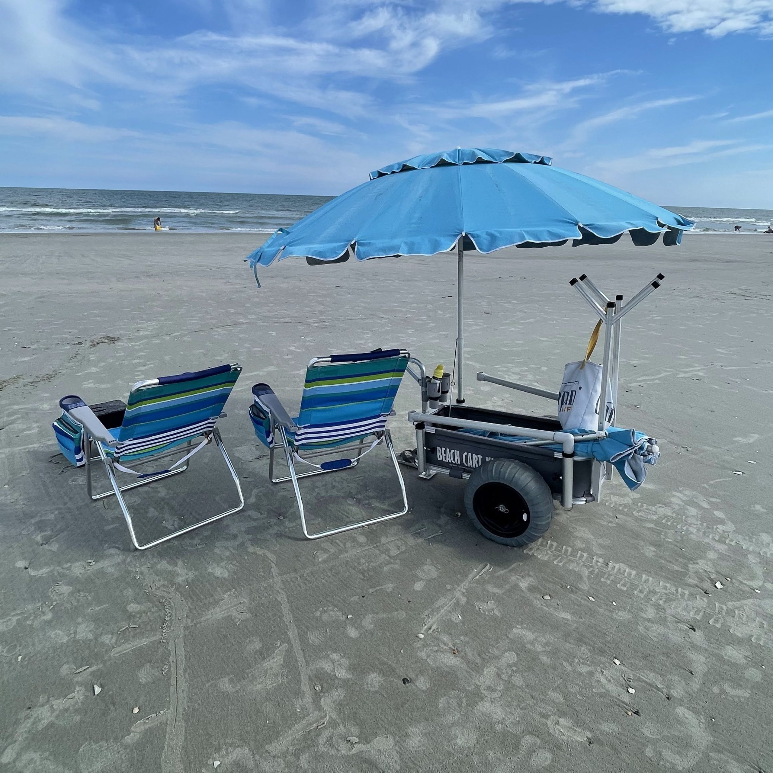 Best Beach Carts 2021 - Balloon Wheels - Built-in Umbrella - Chair