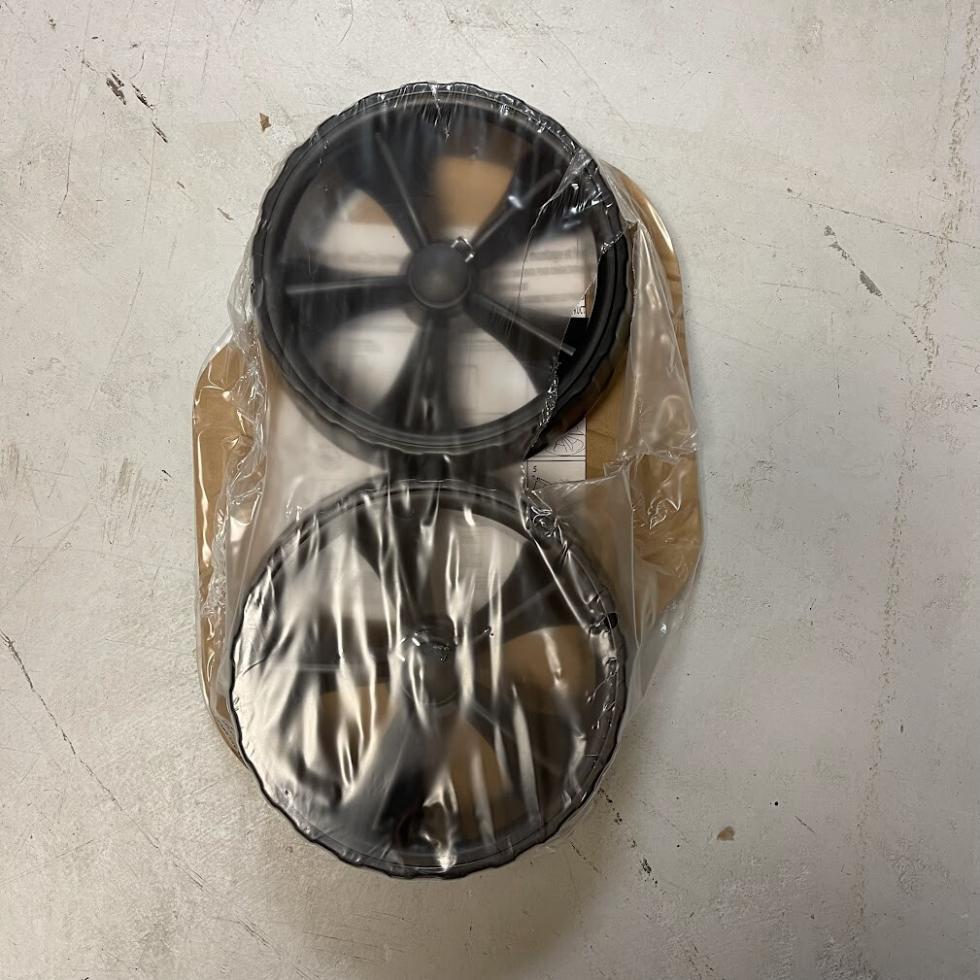 10″ blow-molded rear wheels